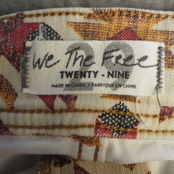Free People We The Free 29 Aztec Skinny Jeans Women's Size 26 Southwest - Picture 8 of 14